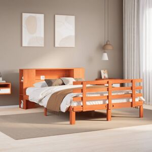 vidaXL Bookcase Bed with Storage - Solid Wood Pine - 150x200cm vidaXL Bookcase Bed with Storage - Solid Wood Pine - 150x200cm