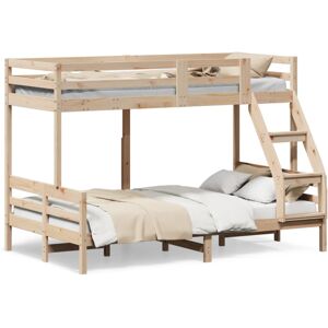 (natural) vidaXL Bunk Bed Kids Twin Sleeper 90x200/120x200 cm White Solid Wood P (natural) vidaXL Bunk Bed Kids Twin Sleeper 90x200/120x200 cm White Solid Wood P