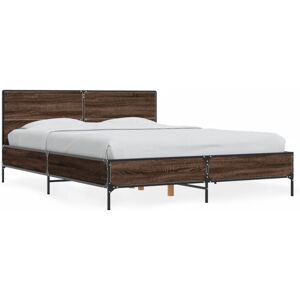 (brown oak, 140 x 200 cm) vidaXL Bed Frame Home Bed Base Smoked Oak 140x190 cm E (brown oak, 140 x 200 cm) vidaXL Bed Frame Home Bed Base Smoked Oak 140x190 cm E