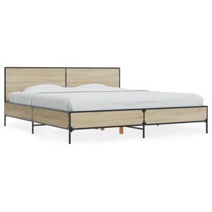 (sonoma oak, 180 x 200 cm) vidaXL Bed Frame Home Bed Base Smoked Oak 140x190 cm (sonoma oak, 180 x 200 cm) vidaXL Bed Frame Home Bed Base Smoked Oak 140x190 cm