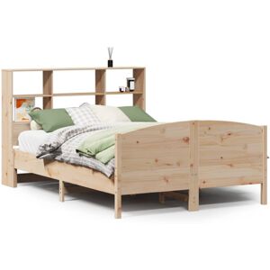 vidaXL Bookcase Bed without Mattress Home Bed Base 120x200cm Solid Wood Pine vidaXL Bookcase Bed without Mattress Home Bed Base 120x200cm Solid Wood Pine