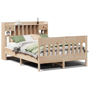 vidaXL Bed Frame without Mattress Home Bed Base 140x200 cm Solid Wood Pine vidaXL Bed Frame without Mattress Home Bed Base 140x200 cm Solid Wood Pine