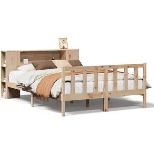 vidaXL Bookcase Bed without Mattress Home Bed Base 160x200 cm Solid Wood Pine vidaXL Bookcase Bed without Mattress Home Bed Base 160x200 cm Solid Wood Pine