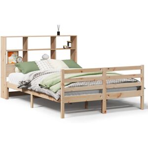 vidaXL Bookcase Bed without Mattress Home Bed Base 160x200 cm Solid Wood Pine vidaXL Bookcase Bed without Mattress Home Bed Base 160x200 cm Solid Wood Pine