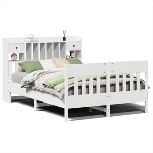 vidaXL Bed Frame White 140x200 cm Solid Pine Wood - Bed Type vidaXL Bed Frame White 140x200 cm Solid Pine Wood - Bed Type