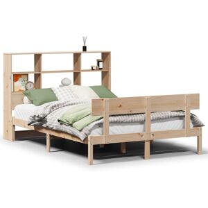 vidaXL Bookcase Bed without Mattress Home Bed Base 120x200 cm Solid Wood Pine vidaXL Bookcase Bed without Mattress Home Bed Base 120x200 cm Solid Wood Pine