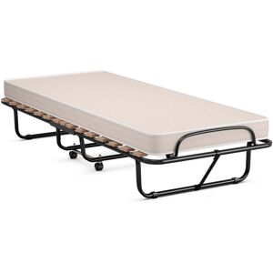 Costway Rollaway Folding Bed Portable Bed Cot with Memory Foam Mattress Costway Rollaway Folding Bed Portable Bed Cot with Memory Foam Mattress