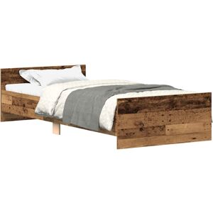 (old wood, 90 x 200 cm) vidaXL Bed Frame with Headboard and Footboard Mattress F (old wood, 90 x 200 cm) vidaXL Bed Frame with Headboard and Footboard Mattress F