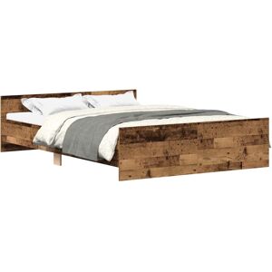 (old wood, 120 x 190 cm) vidaXL Bed Frame with Headboard and Footboard Mattress (old wood, 120 x 190 cm) vidaXL Bed Frame with Headboard and Footboard Mattress