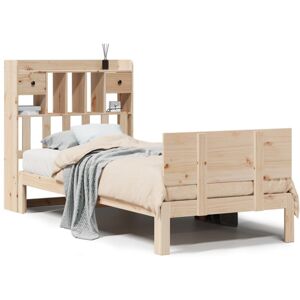 vidaXL Bookcase Bed without Mattress Home Bed Base 75x190cm Solid Wood Pine vidaXL Bookcase Bed without Mattress Home Bed Base 75x190cm Solid Wood Pine