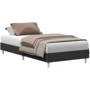 (black, 90 x 200 cm) vidaXL Bed Frame No Mattress Black 140x190 cm Engineered Wo (black, 90 x 200 cm) vidaXL Bed Frame No Mattress Black 140x190 cm Engineered Wo