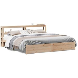 vidaXL Bed Frame with Headboard Bed Base Bedstead 200x200 cm Solid Wood Pine vidaXL Bed Frame with Headboard Bed Base Bedstead 200x200 cm Solid Wood Pine
