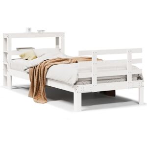 vidaXL Bed Frame with Headboard Home Bed Base White 90x200 cm Solid Wood Pine vidaXL Bed Frame with Headboard Home Bed Base White 90x200 cm Solid Wood Pine