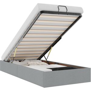 (light grey, 3ft single) vidaXL Ottoman Bed Frame without Mattress Bed Base Matt (light grey, 3ft single) vidaXL Ottoman Bed Frame without Mattress Bed Base Matt