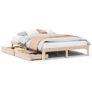 vidaXL Bed Frame with Drawers Bed Base Bedstead 160x200 cm Solid Wood Pine vidaXL Bed Frame with Drawers Bed Base Bedstead 160x200 cm Solid Wood Pine