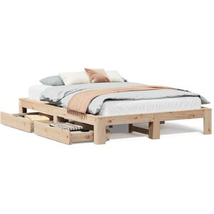 vidaXL Bed Frame without Mattress Bed Base Bedstead 160x200 cm Solid Wood Pine vidaXL Bed Frame without Mattress Bed Base Bedstead 160x200 cm Solid Wood Pine