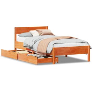 vidaXL Bed Frame with Headboard Brown - Bed Frame vidaXL Bed Frame with Headboard Brown - Bed Frame
