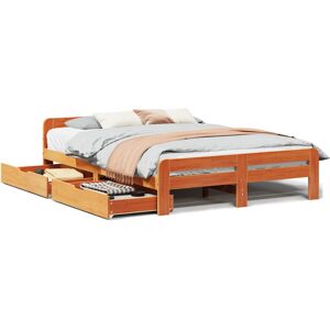 (wax brown, 150 x 200 cm) vidaXL Bed frame without Mattress Bed Wax Solid Wood P (wax brown, 150 x 200 cm) vidaXL Bed frame without Mattress Bed Wax Solid Wood P