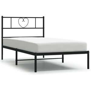 (with headboard) vidaXL Metal Bed Frame with Headboard Mattress Foundation Black (with headboard) vidaXL Metal Bed Frame with Headboard Mattress Foundation Black