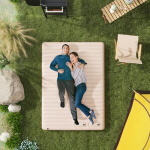 Outsunny Double Air Bed Inflatable Mattress, 195 x 140 x 10cm, White Outsunny Double Air Bed Inflatable Mattress, 195 x 140 x 10cm, White