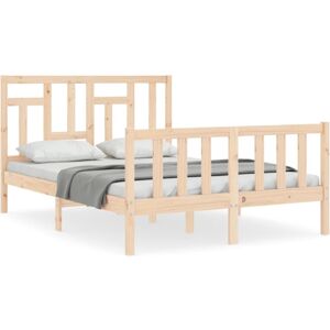 Vidaxl Solid Pine Bed Frame with Headboard - Bed Type Vidaxl Solid Pine Bed Frame with Headboard - Bed Type