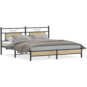 (sonoma oak, 160 x 200 cm) vidaXL Bed Frame without Mattress Smoked Oak 90x190 c (sonoma oak, 160 x 200 cm) vidaXL Bed Frame without Mattress Smoked Oak 90x190 c