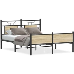 (sonoma oak, 137 x 190 cm) vidaXL Bed Frame without Mattress Smoked Oak 90x190 c (sonoma oak, 137 x 190 cm) vidaXL Bed Frame without Mattress Smoked Oak 90x190 c