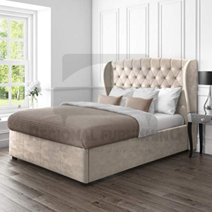 Bsspoke (3ft-Single (Without Gas lift), Coffee Plush) DOUBLE WINGED OTTOMAN BED FRAME UP Bsspoke (3ft-Single (Without Gas lift), Coffee Plush) DOUBLE WINGED OTTOMAN BED FRAME UP