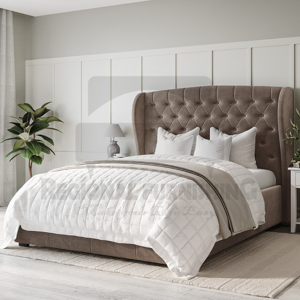 Bsspoke (4ft6-Double (Without Gas lift), Steel Plush) DOUBLE WINGED OTTOMAN BED FRAME UP Bsspoke (4ft6-Double (Without Gas lift), Steel Plush) DOUBLE WINGED OTTOMAN BED FRAME UP