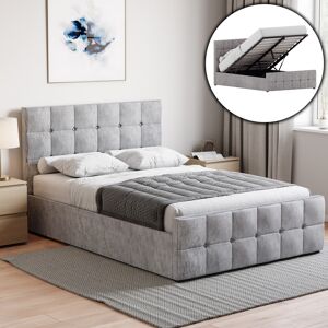 Home Discount (Double, Crushed Velvet Silver) Valentina Ottoman Bed Frame Bedroom Storage UKFR Home Discount (Double, Crushed Velvet Silver) Valentina Ottoman Bed Frame Bedroom Storage UKFR
