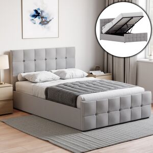 Home Discount (Double, Light Grey Linen) Valentina Ottoman Bed Frame Bedroom Storage UKFR Home Discount (Double, Light Grey Linen) Valentina Ottoman Bed Frame Bedroom Storage UKFR