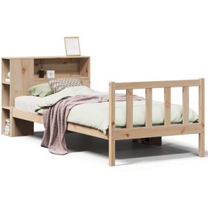 (natural, 90 x 200 cm) vidaXL Bookcase Bed without Mattress Bed cm Solid Wood Pi (natural, 90 x 200 cm) vidaXL Bookcase Bed without Mattress Bed cm Solid Wood Pi