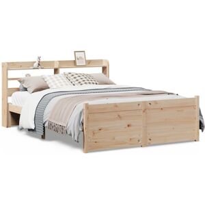 vidaXL Bed Frame with Headboard Bed Base Bedstead 140x190 cm Solid Wood Pine vidaXL Bed Frame with Headboard Bed Base Bedstead 140x190 cm Solid Wood Pine