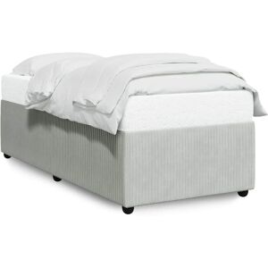 (light grey, 90 x 190 cm) vidaXL Bed Frame Home Bed Base Mattress Foundation Dar (light grey, 90 x 190 cm) vidaXL Bed Frame Home Bed Base Mattress Foundation Dar