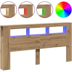 (artisan oak, 200 x 18.5 x 103.5 cm) vidaXL LED Headboard Bed Header Bedroom Sto (artisan oak, 200 x 18.5 x 103.5 cm) vidaXL LED Headboard Bed Header Bedroom Sto
