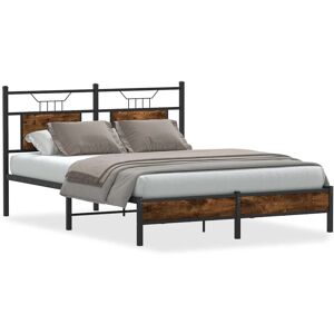 (smoked oak, 140 x 190 cm) vidaXL Bed Frame without Mattress Smoked Oak 90x190 c (smoked oak, 140 x 190 cm) vidaXL Bed Frame without Mattress Smoked Oak 90x190 c