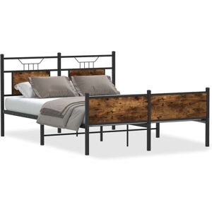 (smoked oak, 140 x 190 cm) vidaXL Bed Frame without Mattress Smoked Oak 90x190 c (smoked oak, 140 x 190 cm) vidaXL Bed Frame without Mattress Smoked Oak 90x190 c