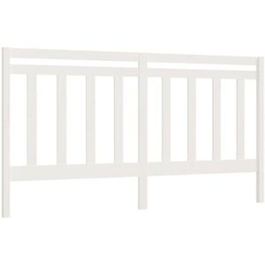 vidaXL Solid Pinewood Bed Headboard - White, 206x4x100 cm - Perfect Addition for vidaXL Solid Pinewood Bed Headboard - White, 206x4x100 cm - Perfect Addition for