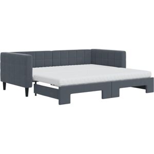 (dark grey, Trundle and Mattresses Sofa) vidaXL Daybed with Mattress Sofa Bed Gu (dark grey, Trundle and Mattresses Sofa) vidaXL Daybed with Mattress Sofa Bed Gu