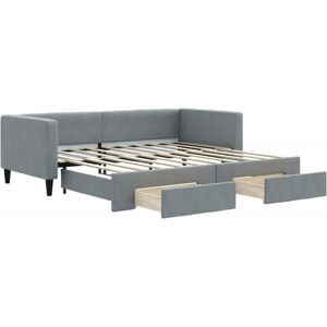 (light grey, Sofa Trundle and Drawers) vidaXL Daybed Sofa Bed Guest Bed with M (light grey, Sofa Trundle and Drawers) vidaXL Daybed Sofa Bed Guest Bed with M