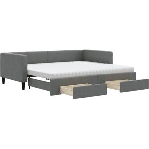 (dark grey, Sofa Trundle and Drawers) vidaXL Daybed Sofa Bed Guest Bed with Ma (dark grey, Sofa Trundle and Drawers) vidaXL Daybed Sofa Bed Guest Bed with Ma