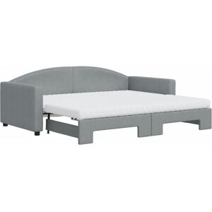 (light grey, Trundle and Mattresses Sofa Bed) vidaXL Daybed Living Room Sofa Bed (light grey, Trundle and Mattresses Sofa Bed) vidaXL Daybed Living Room Sofa Bed