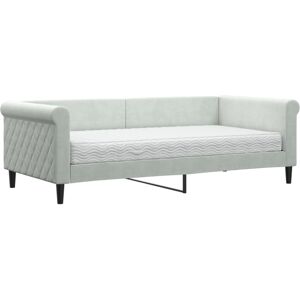 (light grey, Mattress Sofa) vidaXL Daybed with Mattress Sofa Bed Guest Bed Blue (light grey, Mattress Sofa) vidaXL Daybed with Mattress Sofa Bed Guest Bed Blue