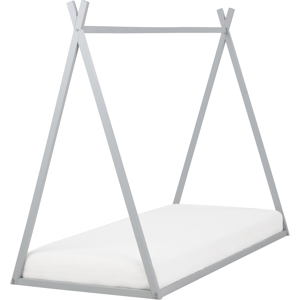 Beliani Kids House Bed Grey Pine Wood - Kids Bed Beliani Kids House Bed Grey Pine Wood - Kids Bed