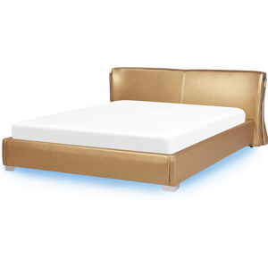Beliani EU Super King Leather Bed with LED - Elegant and Spacious Beliani EU Super King Leather Bed with LED - Elegant and Spacious