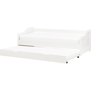 Beliani Luneray White Space-Saving Sofa Bed Beliani Luneray White Space-Saving Sofa Bed