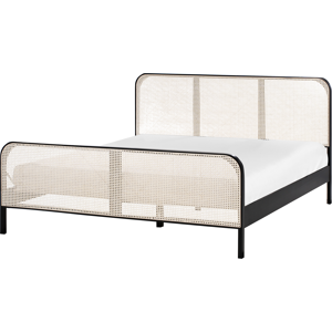Beliani Bed Pine Wood GONFARON 180 x 200 cm (EU Super King) Black Beliani Bed Pine Wood GONFARON 180 x 200 cm (EU Super King) Black