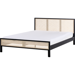 Beliani Bed Pine Wood SALERNAS 180 x 200 cm (EU Super King) Black Beliani Bed Pine Wood SALERNAS 180 x 200 cm (EU Super King) Black