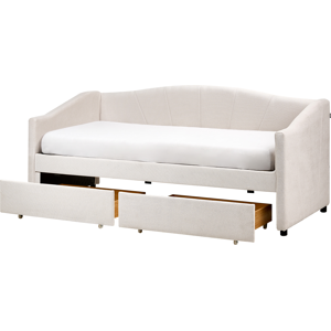Beliani Daybed Light Beige - Storage Daybed EU Single Beliani Daybed Light Beige - Storage Daybed EU Single
