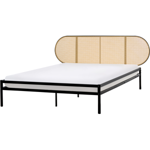 Beliani Bed PE Rattan BOULIN 160 x 200 cm (EU King Size) Black Beliani Bed PE Rattan BOULIN 160 x 200 cm (EU King Size) Black